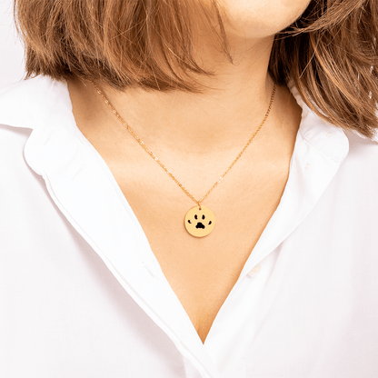 Custom cat paw print necklace top