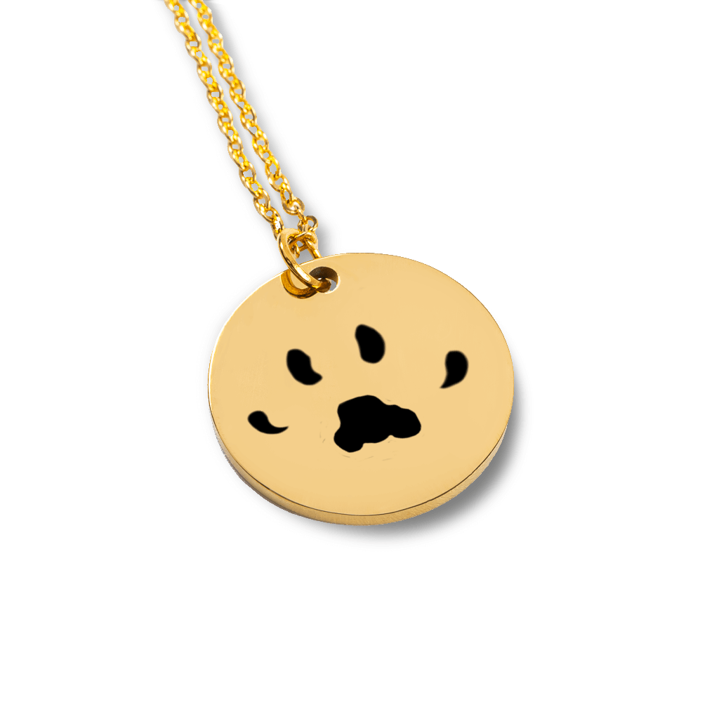 Personalized dog paw print necklace deals