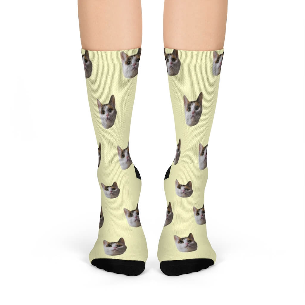 Custom Pet Face Crew Socks Boo Pets