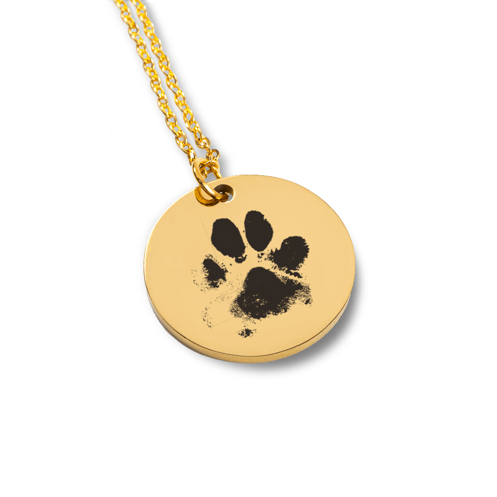 Real paw new arrivals print necklace